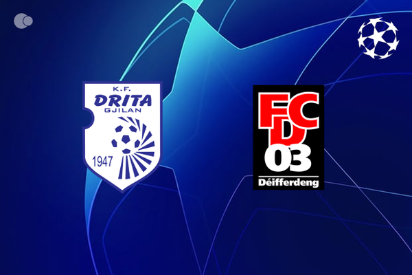 KF Drita triomphe face  Differdange dans un match serr de qualification de la Ligue des ...